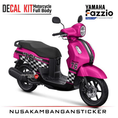 Decal Sticker Yamaha Fazzio Pink Modifikasi